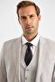 Gray Slim Pointed Collar Plain Cloth Without Pockets 4 Drop Vest Suit - 5