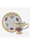 Flores Gold Decorated Floral Cream Porcelain Coffee Cup Set 100 ml - 6