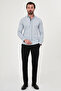 Striped Slim Fit Long Sleeve Men's Shirt Black - 27153.26Y - 3