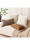 Pack of 2 Soft Textured Throw Decorative Pillow Covers Square Accent Solid Cushion Cover - 7