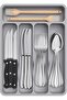 Silverware Drawer Organizer Tray, Plastic Cutlery Storage for Kitchen, Flatware and Utensil