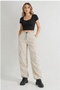 Cargo Pocket Parachute Fabric Women's Trousers - 4