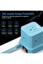 وصلة تمديد USB للشحن السريع PD3.0 بقوة 100 واط مقبس تمديد متعدد المقابس بخمسة اتجاهات (13 أمبير/3250 - 4