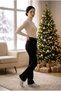 Black Color Spanish Jeans, High Quality Lycra Fabric, Solid Sewing, Flexible High Waist Women's Jeans - 4
