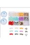 27-Piece Curved Tube Beads and Pearlized Rondela Set Perforated Tube Bracelet Jewelry Making Supplies
