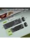 مجموعة لوحة مفاتيح وماوس بلوتوث، COE202 2.4G USB + بلوتوث مزدوج، أغطية مفاتيح دائرية لطيفة، كاملة الوظائف - 5