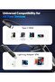شاحن سيارة قابل للسحب بقوة 80.5 واط، محول سيارة بتقنية بلوتوث 5.3، 3 منافذ شحن سريع USB-C وUSB-A وLightning - 5