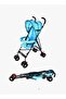 Lightweight Foldable Baby Stroller, Blue, Compact Travel Design with 4 Wheels