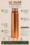 Copper Water Bottle Handmade Hammer Model Premium Quality Water Jug Suitable for School for Sports Fitness Yoga Healthy Water