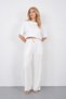 Women's Elastic Waist Palazzo Trousers with Pocket Detail, Comfortable