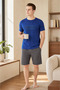 Men's Two-Piece Set 100% Cotton, Summer, Gym, Athlete, Football, Fitness, Jogging, Home Wear Anti-Sweat - 4