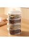 4 Layer Stackable Spice Storage Box, Food Storage Containers with Lids Airtight, Transparent