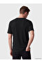 Southblue Black Crew Neck Embroidered Men's T-Shirt - 4