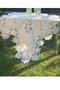 Çeyizlik Kayla Model Cream-Cream 5 Piece Linen Runner Set Tablecloth Stylish - 5