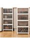 4-Tier Plastic Storage Boxes,Folding Storage Boxes with Magnetic Doors&Wheels,for Home Living - 5