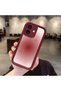 iPhone 16 Compatible Burgundy Fuzzy Gradient Star Pattern Silicone Case, Aesthetic Shock-Resistant - 2