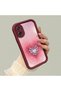 Samsung Galaxy A07 4g Compatible Pink Gradient Heart Spider Web Patterned Silicone Case