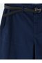 Lcw Jeans Navy Blue Belted Carrot Fit Women's Jean Trousers - 7