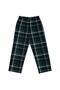 Father-Son Boys Green Plaid Patterned Winter Crew Neck Pajama Set Cotton Flexible Milan Fabric - 4