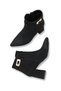 Phoebe Alma Women's Pointed Toe Heeled Boots 0012658 Black Suede - 6