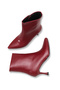 Alya Serena Women's Pointed Toe Heeled Boots 0012501 Burgundy Skin - 6