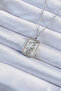 316L Steel Chain Silver Color Zircon Stone Framed Tarot Pendant