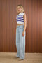 Women's Blue Wide Leg Jean Pants – High Waist 100% Cotton Wide Leg - 7
