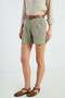 Pleated Belt Detailed Shorts - 7