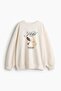 Baskılı Oversize Sweatshirt - 4