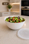 3-Piece Bowl Set with Lid 1 Lt 2 Lt 3 Lt Multi-Purpose Storage and Serving Bowl - 5