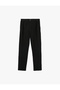 Pleated Textured Slim Fit Trousers with Pockets - 5