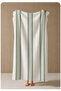 White Green Thin Vertical Stripes 70X150 Beach Towel - Digital Printed Bath Towel - 4