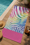 Colorful Zebra Wave Patterned 70X150 Beach Towel - Digital Printed Bath Towel - 3