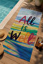 Pastel Sunset All Is Well Written Patterned 70X150 Beach Towel - Cotton Bath Towel - 3