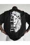 Men's Black Oversize T-Shirt – Lion Print, Modern Streetwear Design
