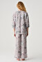 Floral Patterned Loose Cut Pajama Set - 4