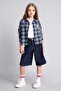 100% Cotton Regular Fit Checkered Back Printedflannel Long Sleeve Shirt Girls H9615A826Au - 2