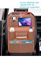 Lux Linen Series Linen Seat Back Organizer Car Interior Organizer Brown - 4