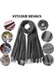 Women's winter scarf 197x70cm burgundy silky soft elegant. - 3