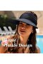 Sun hat 10cm brim 56-58cm open-top ponytail UV. - 3