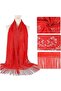 Women's lace shawl bordeaux red for weddings/parties/beach. - 4