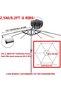 Replacement parasol canopy, 6/8 ribs, 2-3.0 meter cover, garden top suitable for gardens and patios (colors 13.2.5 meters / 8.2 feet (6 - 2
