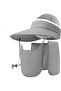 Fisherman hat with face shield neck cover UPF50+ detachable brim. - 4
