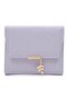 Women's PU leather zipper wallet deep purplish-red coin/card.