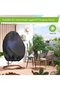Garden hanging chair cover, waterproof windproof, UV-resistant, and dustproof protective suitable for egg-shaped chairs outdoor furniture. - 3