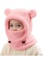 Knitted Hat - Warm Unisex Children's Ski Face Mask One-piece and neck protection, suitable for skiing, winter sports, outdoor play, beige - 3