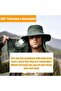 Sun hat unisex 10cm brim 56-62cm UV quick-dry bucket hat. - 4