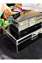 2-Piece Decorative Black Glass Box - 6