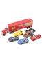 Lightning McQueen Mack Truck & 6 Die-Cast Cars Toy Set – Pixar Cars 3 Collectible Racing Vehicles | Portable Carrier Truck Playset | Best Birthday, Eid & Christmas Gift for Boys & Kids Ag - 2