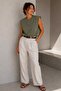 Soft Touch Zero Neck Draped Sleeveless Blouse Md0989 - 2